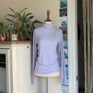 Aerie Real Soft Lavender Basic Long Sleeve Top